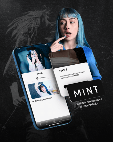 MINT — Kuina · Plataforma de streaming en vivo | Muller y Pérez Diseño lanzamiento plataforma MINT streaming música en vivo Kuina - Muller y Pérez agencia marketing Chile