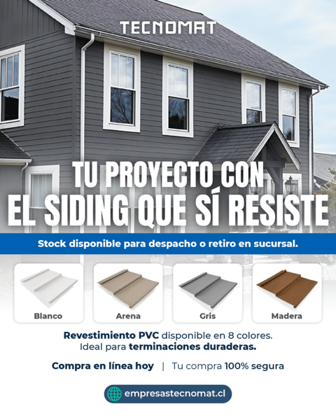 Tecnomat — Siding PVC · Revestimiento duradero | Muller y Pérez Diseño campaña Tecnomat siding PVC revestimiento construcción Chile - Muller y Pérez marketing digital