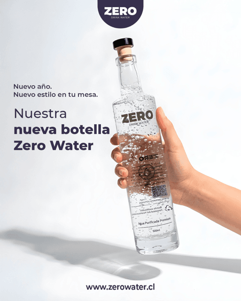 Zero Water — Nueva botella premium | Muller y Pérez Diseño lanzamiento nueva botella Zero Water agua purificada premium Chile - Muller y Pérez